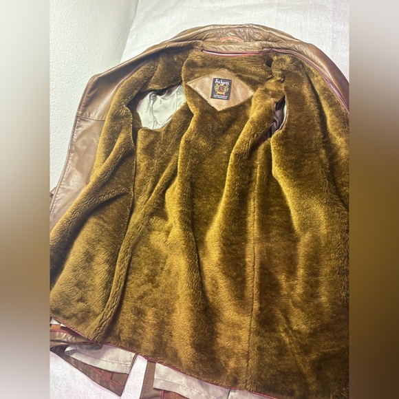 (Sold) Vintage Schott Bros Men's Double Breast Leather Trench Car Coat 60s Mint - Picture 9 of 9